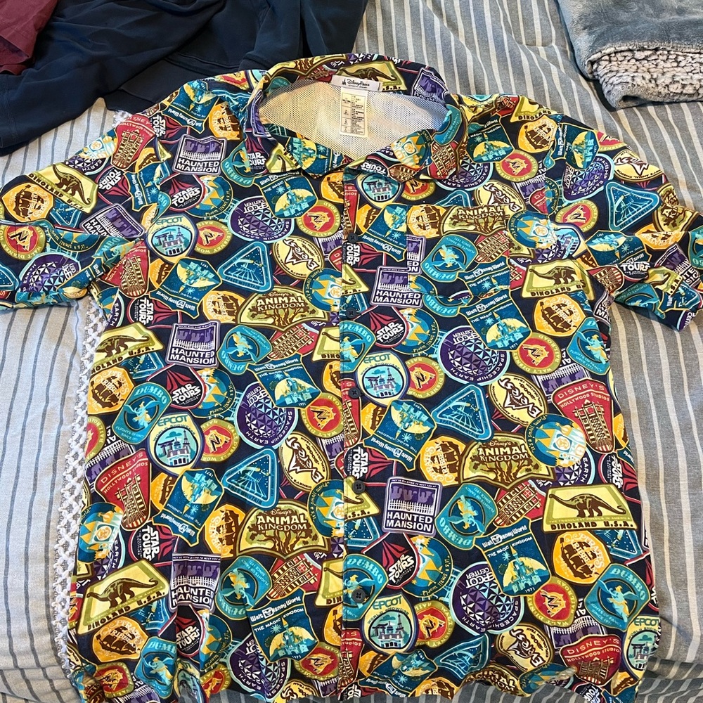 Disney vented Button-Up Shirt